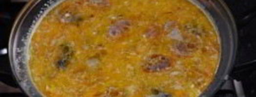 сырный суп с шампиньонами и копченостями. Шаг 9