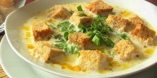 Сырный суп со сливками