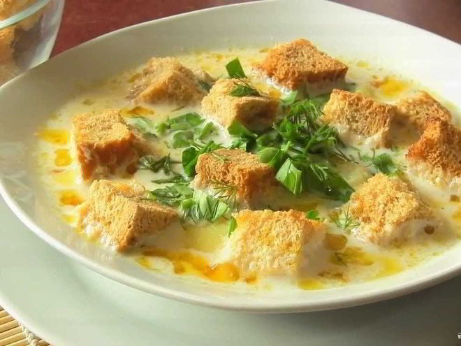 Рецепт сырного супа со сливками