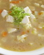 Сырный суп со свининой