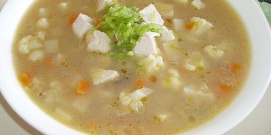 Сырный суп со свининой