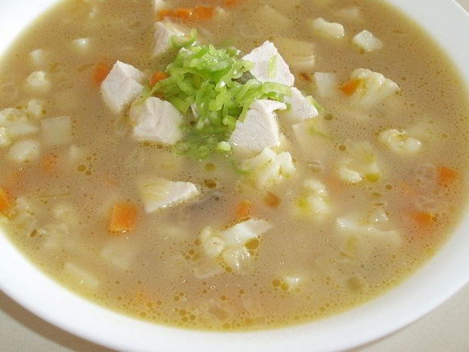 Рецепт сырного супа со свининой