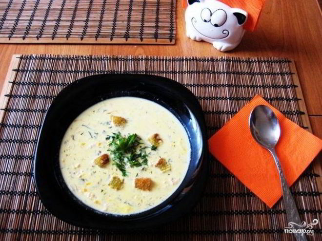 Рецепт сырного супа тануки