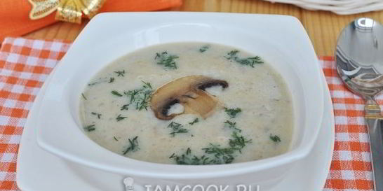 Сырный суп Жульен с грибами