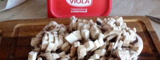 сырный супчик с грибами и гренками. Шаг 4