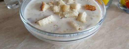 сырный супчик с грибами и гренками. Шаг 5