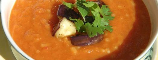 томатный суп с баклажанами и булгуром. Шаг 11