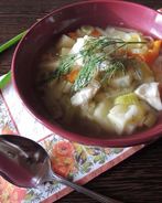 Рыбный суп уха из минтая