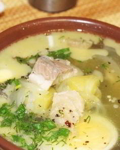 Уха из головы осетра