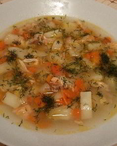 Уха из головы семги