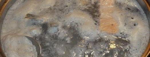 уха из щучьих голов с икрой. Шаг 3