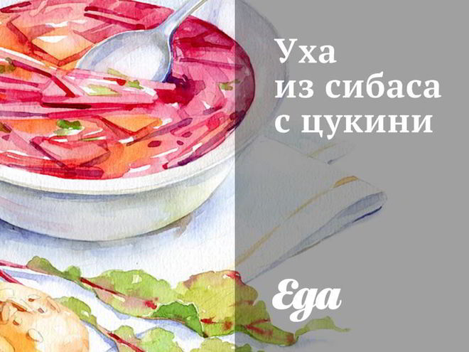 Рецепт ухи из сибаса с цукини