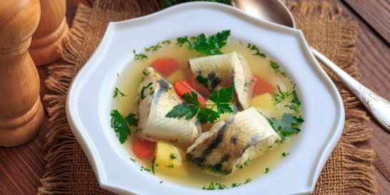 Уха из судака по-домашнему