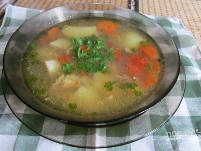 Рецепт ухи на курином бульоне