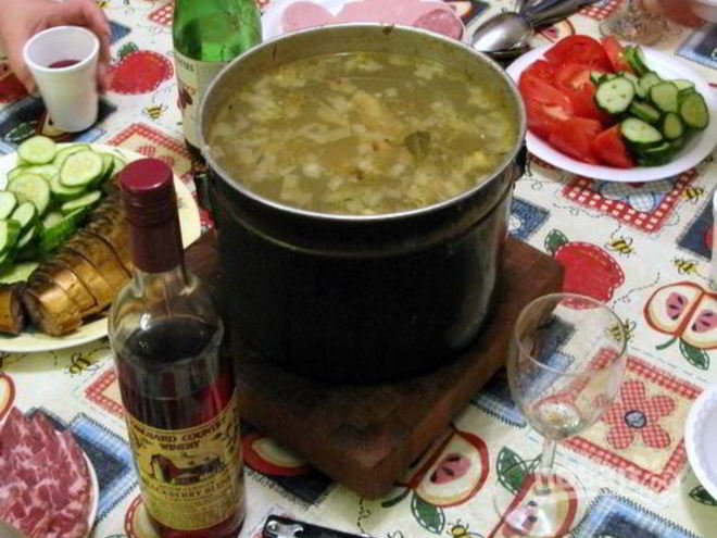 Рецепт ухи на природе