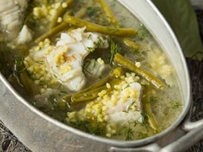 Рецепт ухи с пшеном, зеленой фасолью и водкой