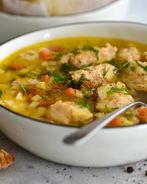 Уха с рыбными клецками