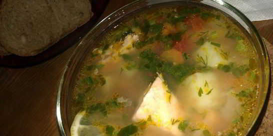 Уха Царская с семгой