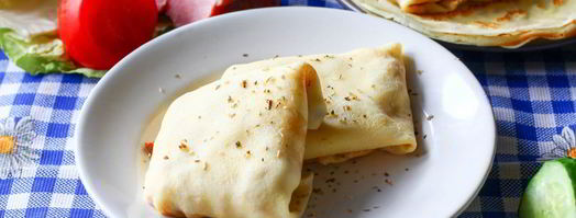 блинчики с ветчиной и яйцом. Шаг 13