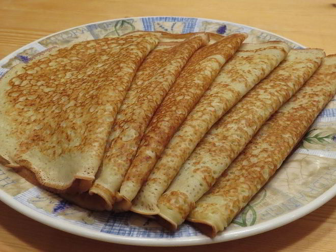 Рецепт блинчиков с ветчиной