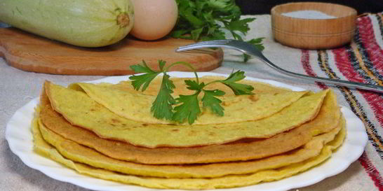 Блины кабачковые с овсяной мукой
