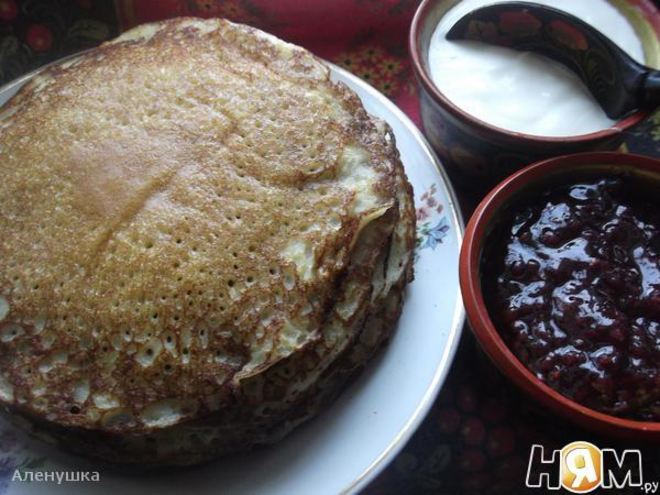 Рецепт блинов на кефире и водке