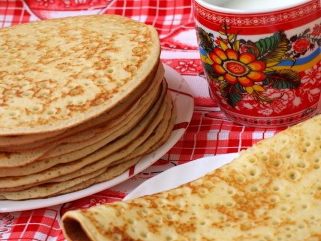 Рецепт блинов на манке с дрожжами