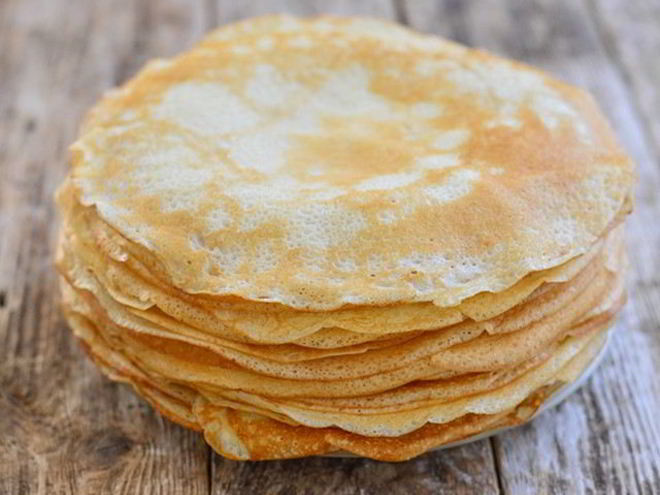 Рецепт блинов на воде и соде