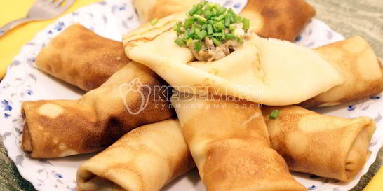 Блины с грибами