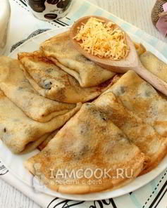 Блины с грибным припеком