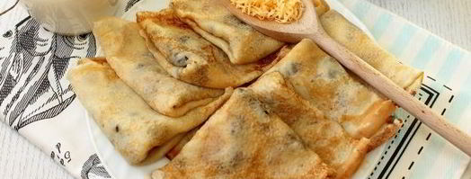 блины с грибным припеком. Шаг 16