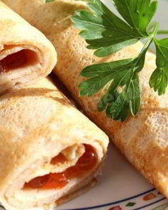 Блины с красной икрой