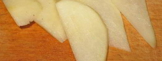 блины с куриной печенкой, грушей и горчицей. Шаг 4