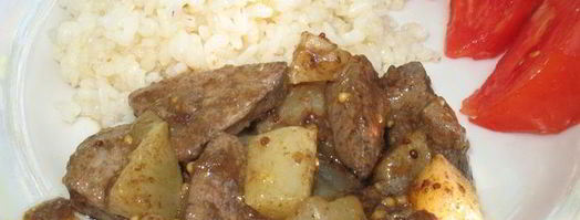 блины с куриной печенкой, грушей и горчицей. Шаг 7