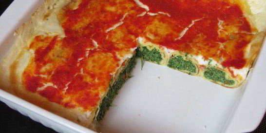 Флорентийские блинчики с рикоттой и шпинатом