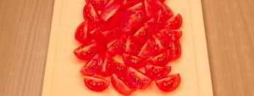 фунчоза с беконом, помидорами и яичными блинчиками. Шаг 8