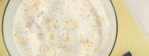 полосатые блинчики с шоколадной начинкой. Шаг 3