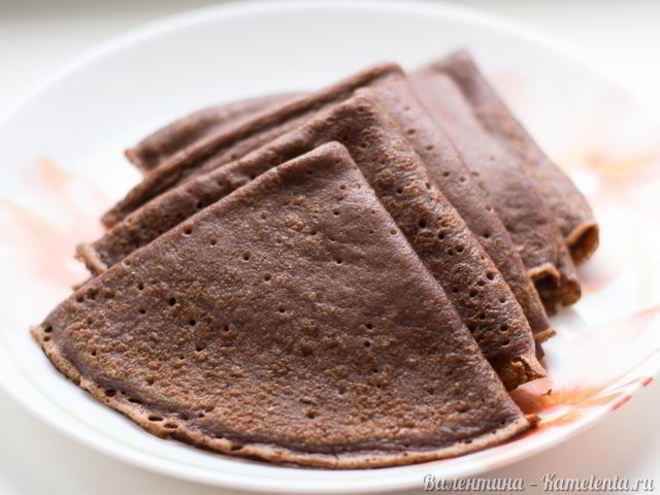 Рецепт шоколадных блинчиков искушение