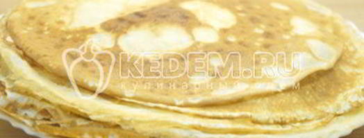 запеченные блины с курицей и грибами. Шаг 7