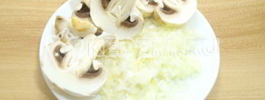 запеченные блины с курицей и грибами. Шаг 9