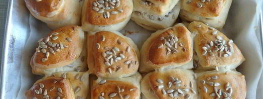 булочки — башенки из дрожжевого теста на воде без яиц. Шаг 13