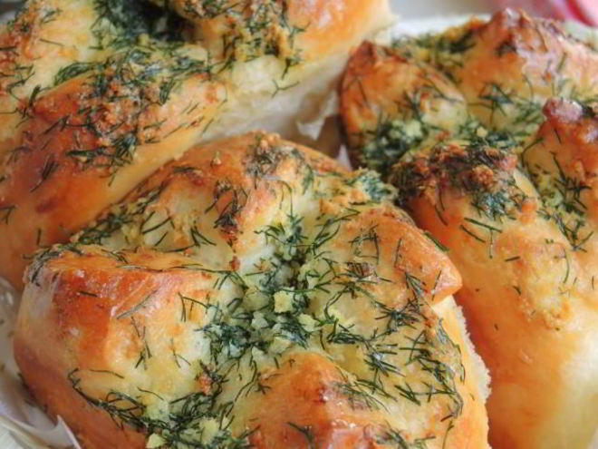 Рецепт пампушек чесночно-укропные