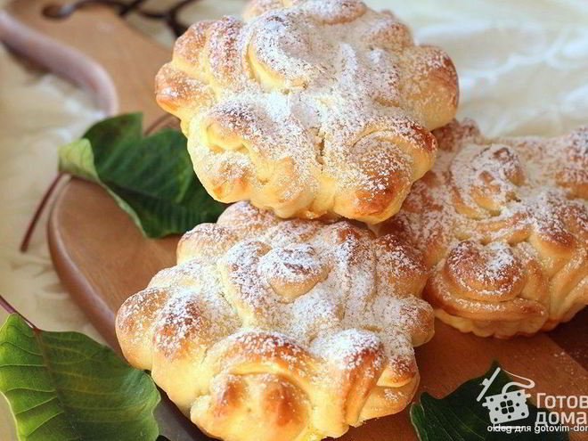 Рецепт сдобных булочек русских кружева