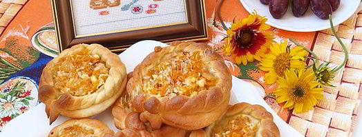 ватрушки с творожной начинкой из тыквы и яблок. Шаг 9