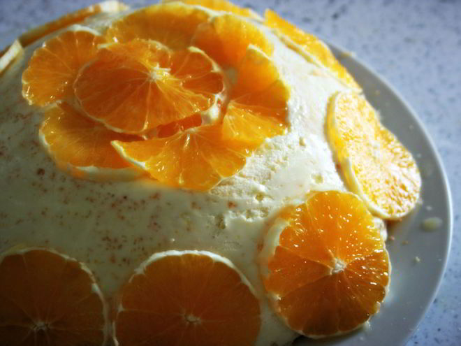 Рецепт апельсинового чизкейка без выпечки