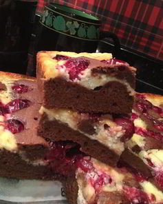 Брауни-чизкейк с вишней