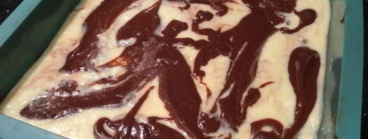 брауни-чизкейк с вишней. Шаг 7