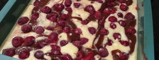 брауни-чизкейк с вишней. Шаг 8