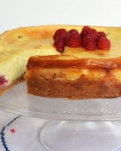 Чизкейк с малиной