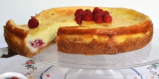 Чизкейк с малиной